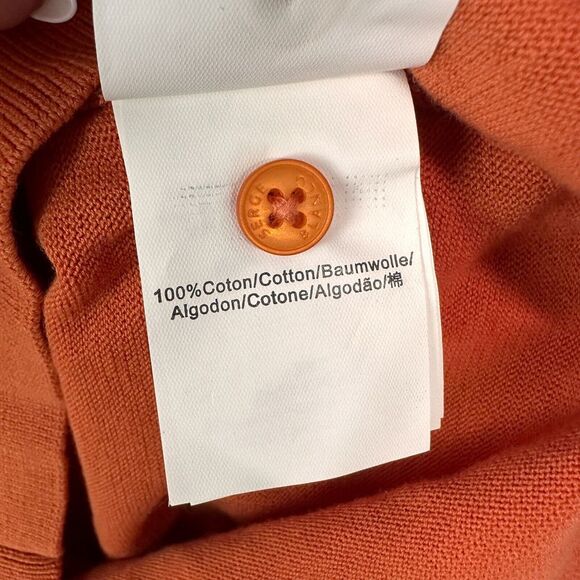Serge Blanco‎ Knit Polo Shirt Mens Small Orange Short Sleeve - Picture 12 of 13
